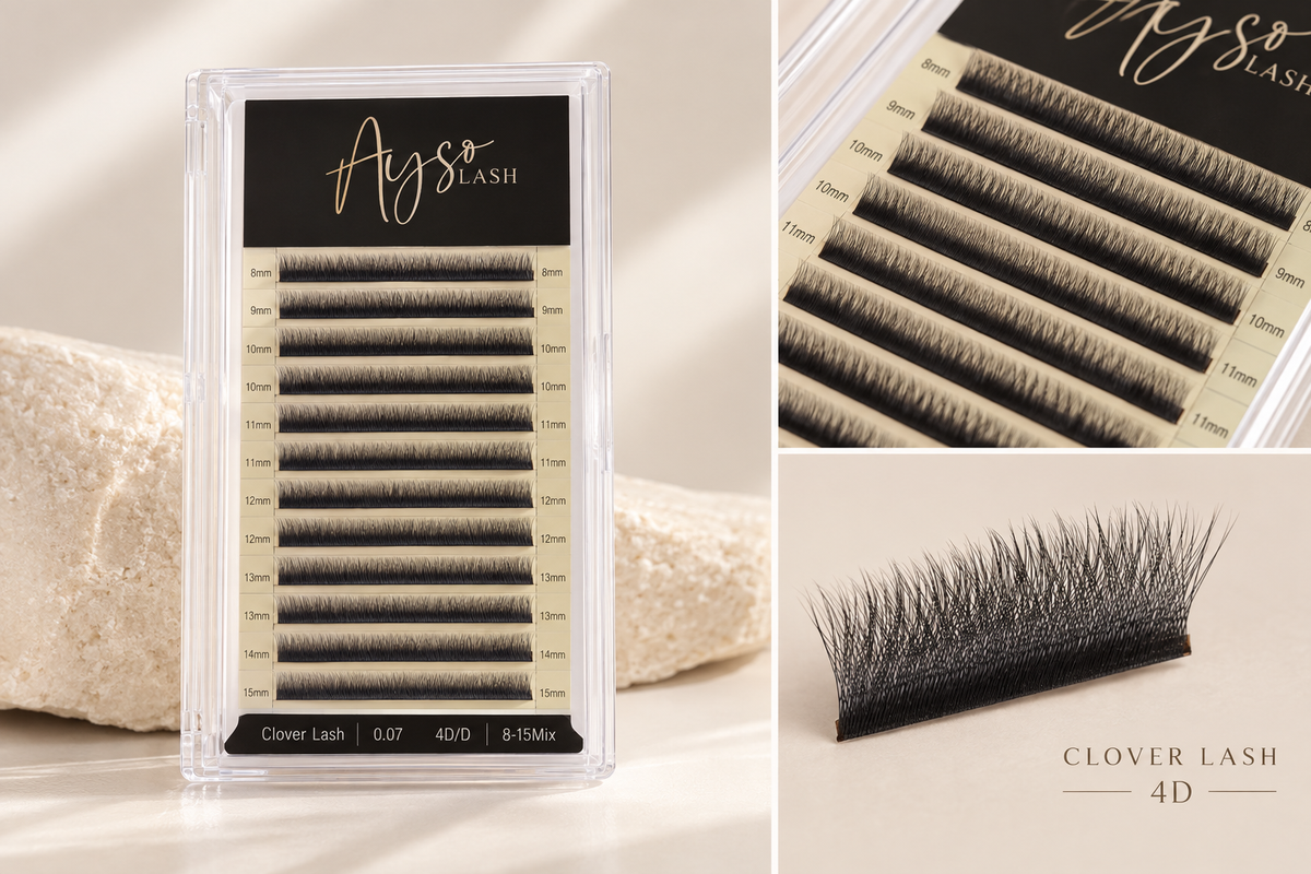 Clover 4D Lash Tray — 0.07 D Curl | 8–15mm Mix